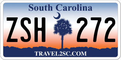 SC license plate ZSH272