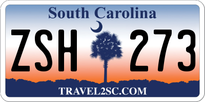 SC license plate ZSH273