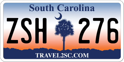 SC license plate ZSH276