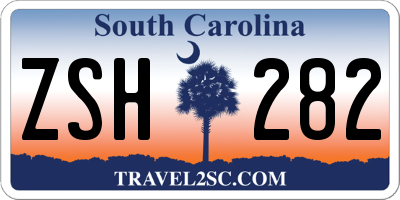 SC license plate ZSH282
