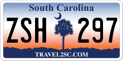 SC license plate ZSH297