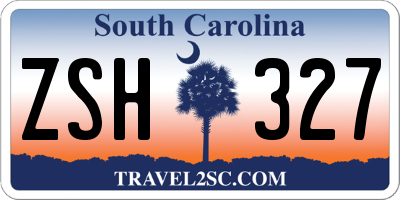 SC license plate ZSH327