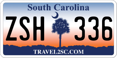 SC license plate ZSH336