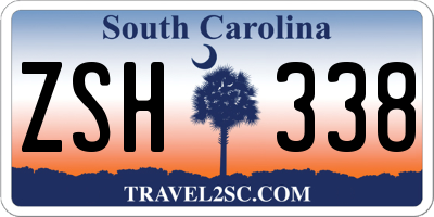 SC license plate ZSH338