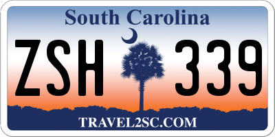 SC license plate ZSH339