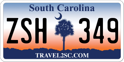 SC license plate ZSH349