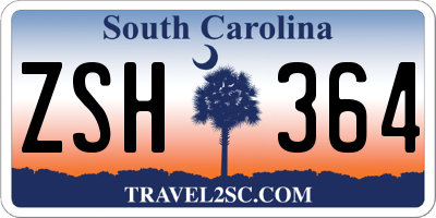 SC license plate ZSH364