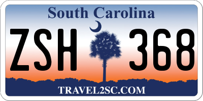 SC license plate ZSH368