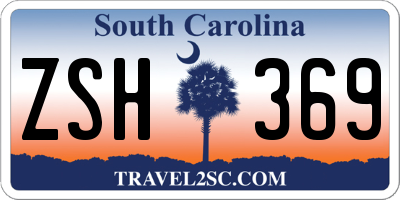 SC license plate ZSH369