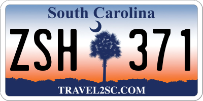 SC license plate ZSH371