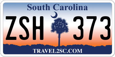 SC license plate ZSH373