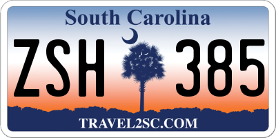 SC license plate ZSH385