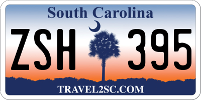 SC license plate ZSH395