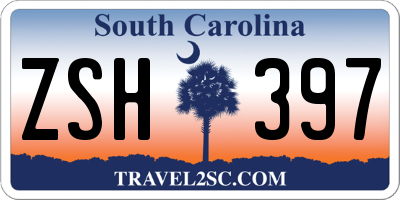 SC license plate ZSH397