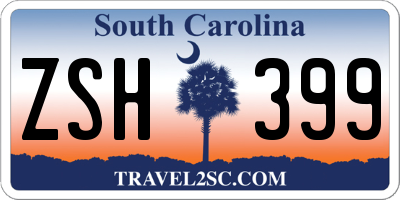 SC license plate ZSH399