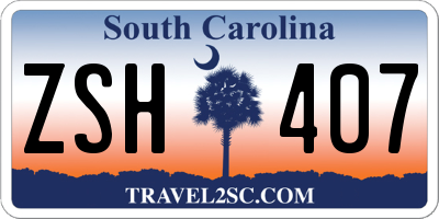 SC license plate ZSH407
