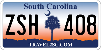 SC license plate ZSH408