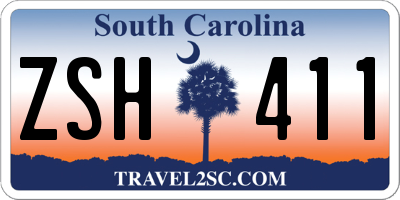 SC license plate ZSH411