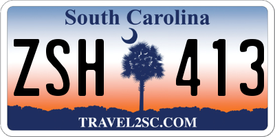 SC license plate ZSH413