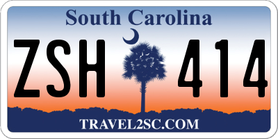 SC license plate ZSH414