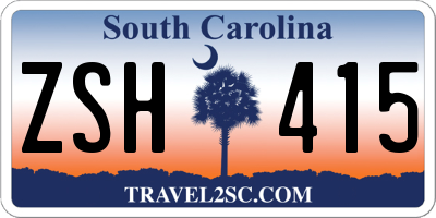 SC license plate ZSH415