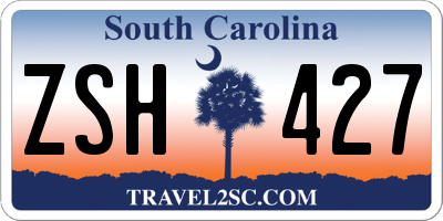 SC license plate ZSH427