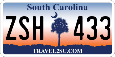 SC license plate ZSH433
