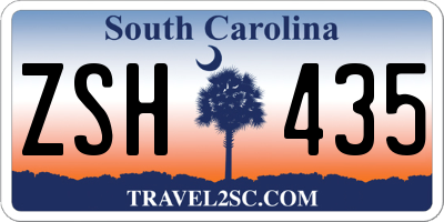 SC license plate ZSH435