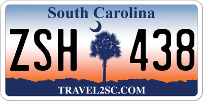 SC license plate ZSH438