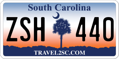 SC license plate ZSH440