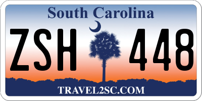 SC license plate ZSH448