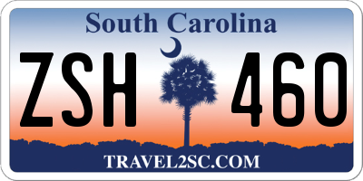 SC license plate ZSH460