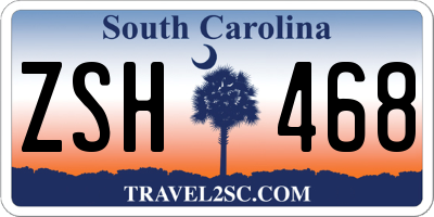 SC license plate ZSH468