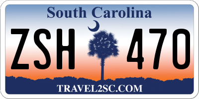 SC license plate ZSH470