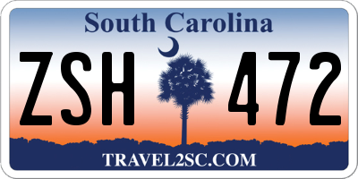 SC license plate ZSH472