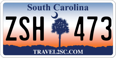 SC license plate ZSH473