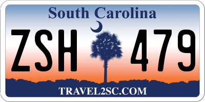 SC license plate ZSH479