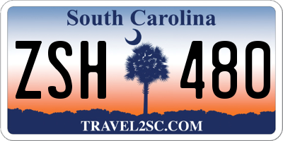 SC license plate ZSH480