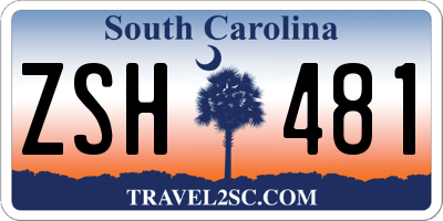 SC license plate ZSH481