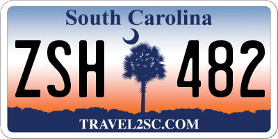 SC license plate ZSH482