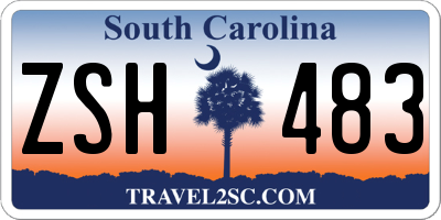 SC license plate ZSH483