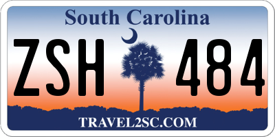 SC license plate ZSH484