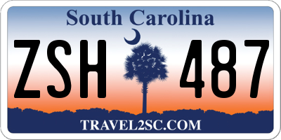 SC license plate ZSH487