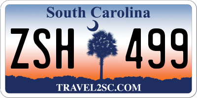 SC license plate ZSH499