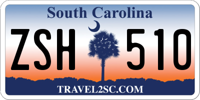 SC license plate ZSH510