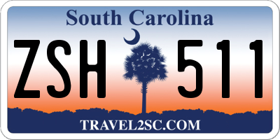 SC license plate ZSH511