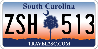 SC license plate ZSH513