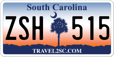 SC license plate ZSH515