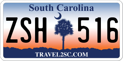 SC license plate ZSH516