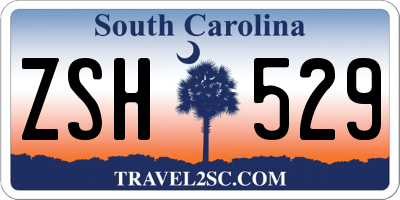SC license plate ZSH529